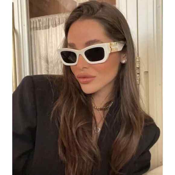 Miu Miu Accessories - NEW Miu Miu MU09WS White Cat Eye Sunglasses